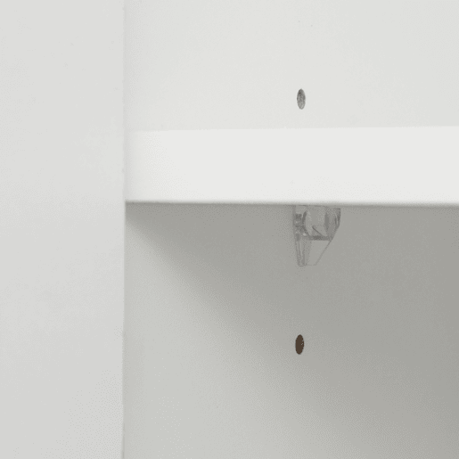 Armário expositor com 2 portas e 2 gavetas e LED - Altura 180cm - Branco