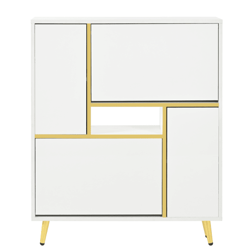 Sapateira moderna com LED - aspeto brilhante - Branco Sapateira moderna com LED - aspeto brilhante - Branco