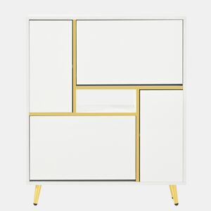 Sapateira moderna com LED - aspeto brilhante - Branco