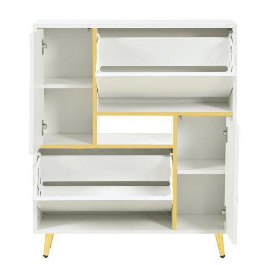 Sapateira moderna com LED - aspeto brilhante - Branco Sapateira moderna com LED - aspeto brilhante - Branco
