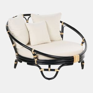 Cama de jardim ROSSANO Rattan Preto