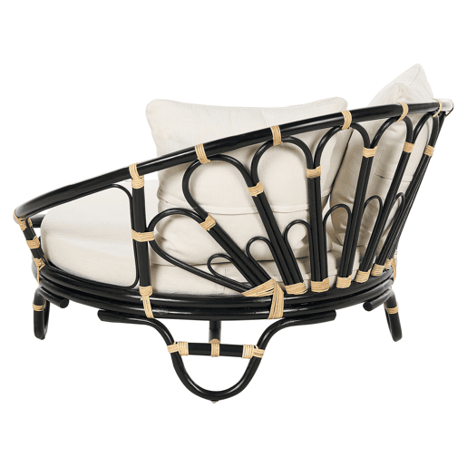 Cama de jardim ROSSANO Rattan Preto