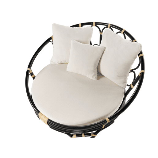 Cama de jardim ROSSANO Rattan Preto