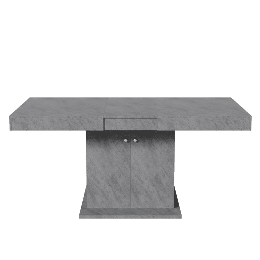 Mesa de jantar extensível - com arrumação por baixo - estilo moderno - Cinzento