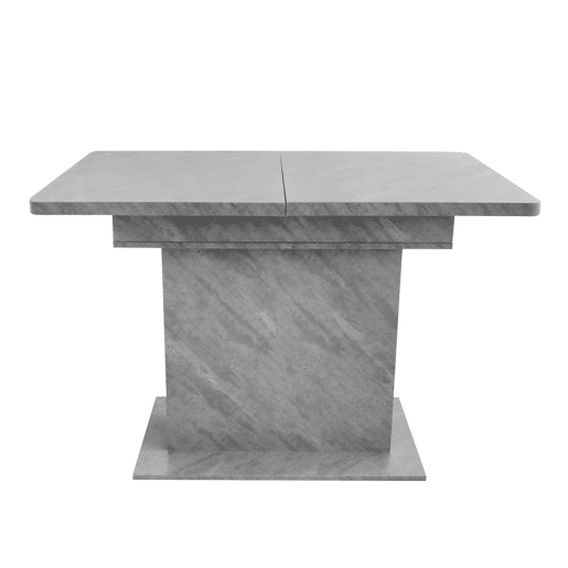 Mesa de jantar moderna extensível com arrumação por baixo - Cinzento