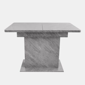 Mesa de jantar moderna extensível com arrumação por baixo - Cinzento