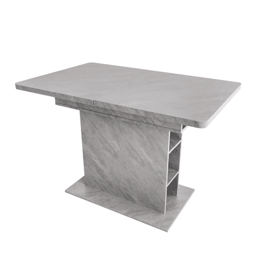 Mesa de jantar moderna extensível com arrumação por baixo - Cinzento