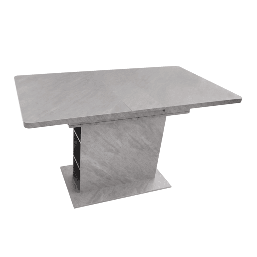 Mesa de jantar moderna extensível com arrumação por baixo - Cinzento