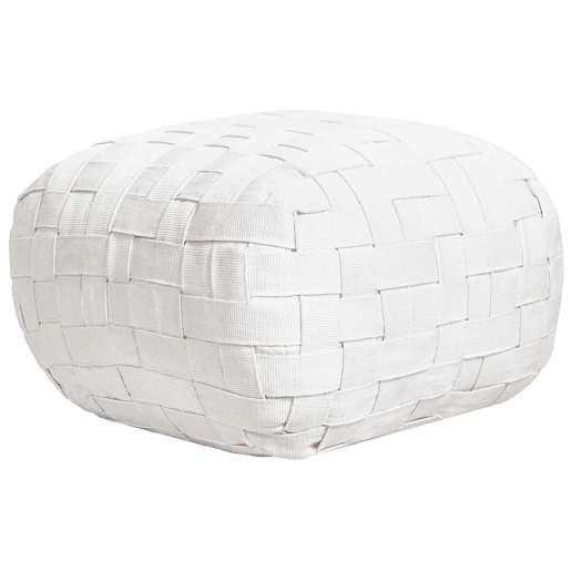Pufe BODLA Branco 50 cm 50 cm 30 cm Pufe BODLA Branco 50 cm 50 cm 30 cm