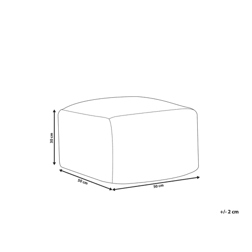 Pufe BODLA Branco 50 cm 50 cm 30 cm Pufe BODLA Branco 50 cm 50 cm 30 cm