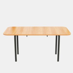 Mesa de jantar extensível em MDF - 120160 x 80 cm - para 4 a 6 pessoas - Natural