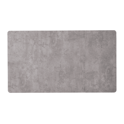 Mesa de jantar 140x80 cm com pés reguláveis - estrutura metálica - folheado de mármore - Cinzento e Preto