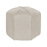 Pufe WISHEK Linho sintético Creme 45 cm 45 cm 42 cm