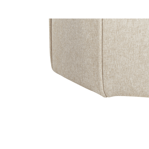 Pufe WISHEK Linho sintético Creme 45 cm 45 cm 42 cm