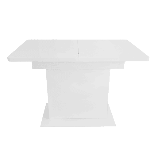Mesa de jantar moderna extensível com arrumação por baixo - Branco