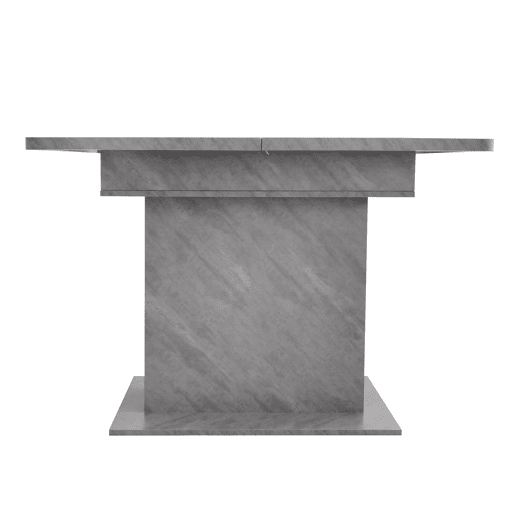 Mesa de jantar moderna extensível com arrumação por baixo - Cinzento