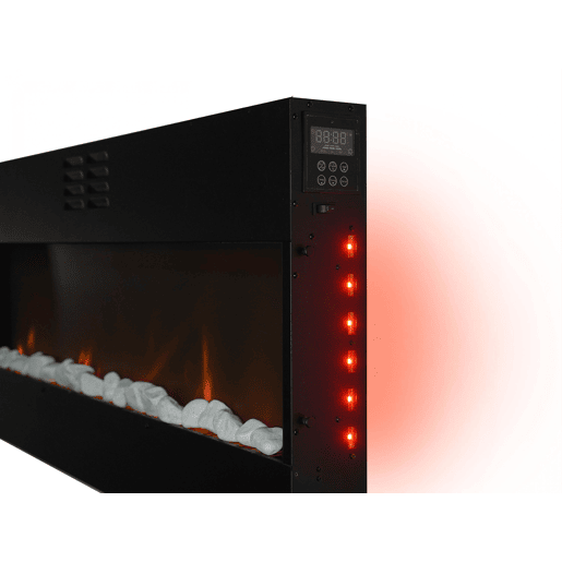Lareira eléctrica de encastrar 2000W NON com frente plana Branco