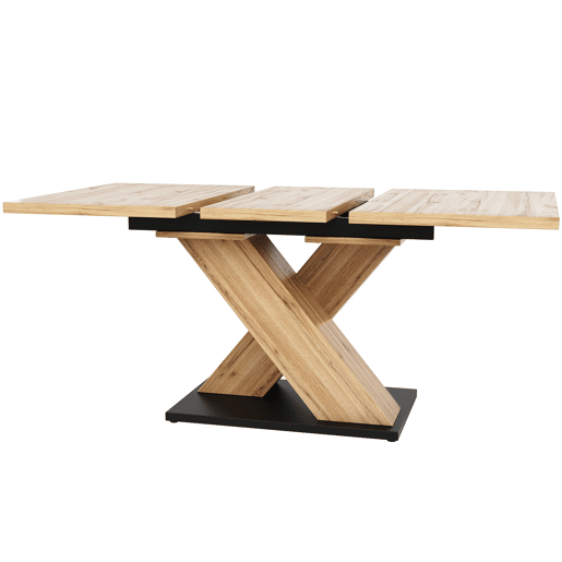 Mesa de jantar retrátil 158,5 x 80 cm - 6 a 8 pessoas - MDF - Natural