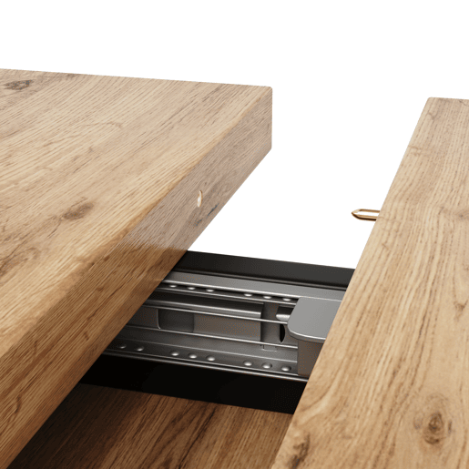 Mesa de jantar retrátil 158,5 x 80 cm - 6 a 8 pessoas - MDF - Natural