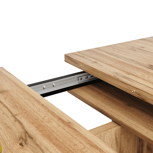 Mesa de jantar retrátil 158,5 x 80 cm - 6 a 8 pessoas - MDF - Natural