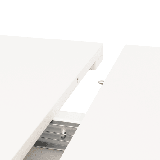 Mesa de jantar retrátil - MDF - com arrumação - Branco