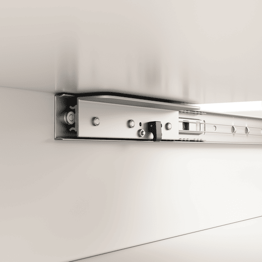 Mesa de jantar retrátil - MDF - com arrumação - Branco