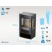 Estufa eléctrica grande de suelo con control WiFi por App Estufa eléctrica grande de suelo con control WiFi por App Negro