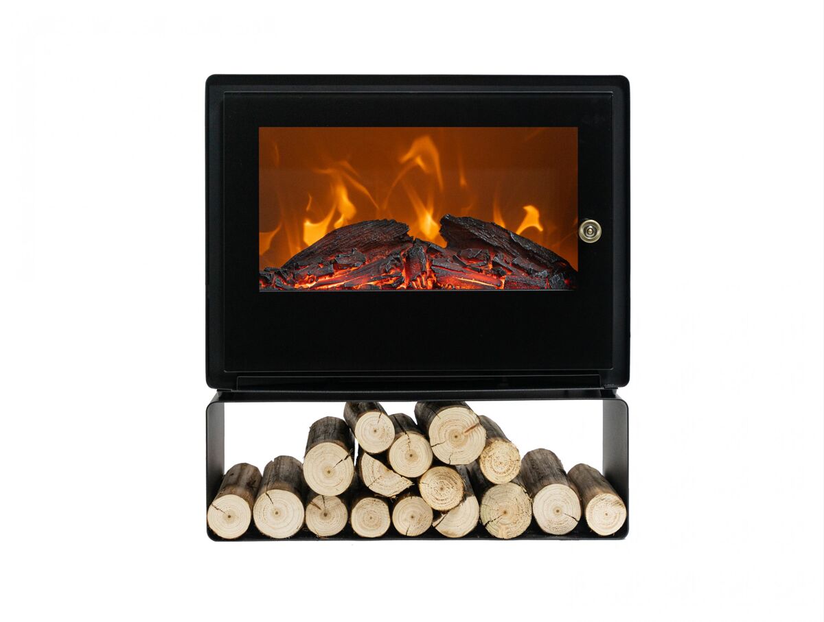 Chimenea eléctrica de suelo con estante 2000 W