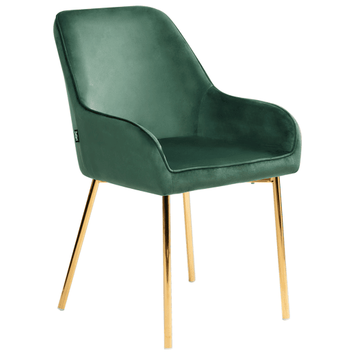 Conjunto de 2 cadeiras de jantar LOVERNA Veludo Verde
