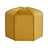 Pufe WISHEK Veludo Amarelo 45 cm 45 cm 42 cm