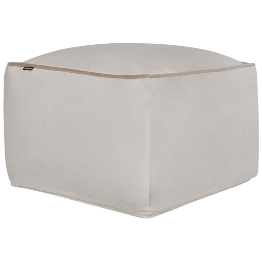 Pufe DAREYN Veludo Creme claro 50 cm 50 cm 30 cm