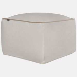 Pufe DAREYN Veludo Creme claro 50 cm 50 cm 30 cm