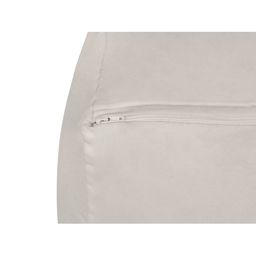 Pufe DAREYN Veludo Creme claro 50 cm 50 cm 30 cm