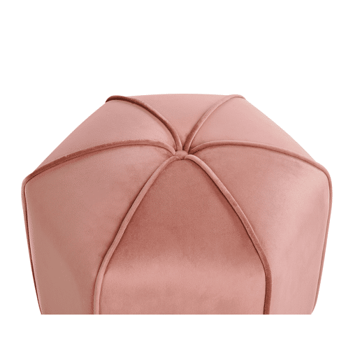 Pufe WISHEK Veludo Rosa 45 cm 45 cm 42 cm