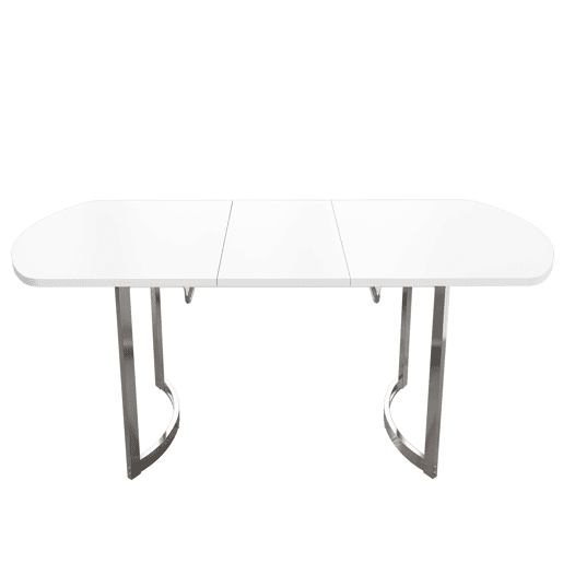 Mesa de jantar extensível para 4 a 6 pessoas em MDF - 140180 x 80 cm - Branco