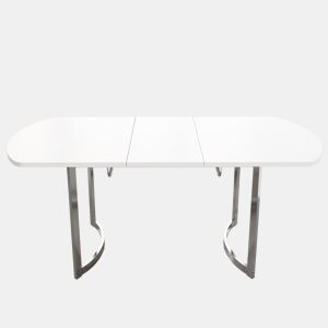 Mesa de jantar extensível para 4 a 6 pessoas em MDF - 140180 x 80 cm - Branco