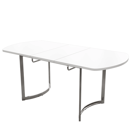Mesa de jantar extensível para 4 a 6 pessoas em MDF - 140180 x 80 cm - Branco
