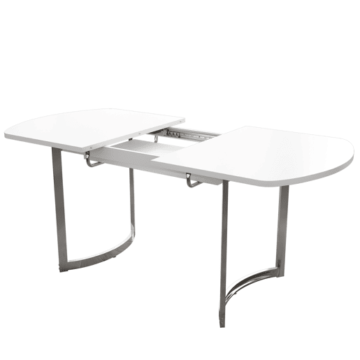 Mesa de jantar extensível para 4 a 6 pessoas em MDF - 140180 x 80 cm - Branco