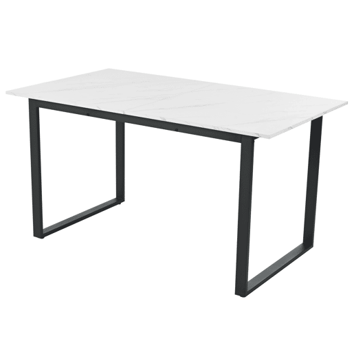 Mesa de jantar extensível multifunções - estilo industrial - Branco
