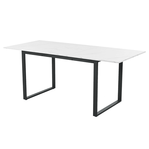 Mesa de jantar extensível multifunções - estilo industrial - Branco
