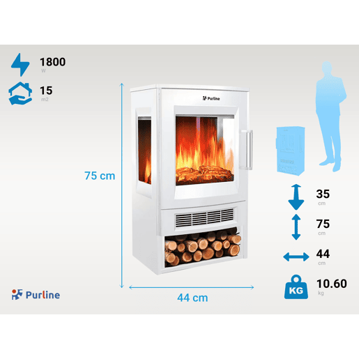 Fogão elétrico de chão de grandes dimensões com controlo WiFi App