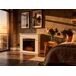 Chimenea eléctrica de suelo 2kW con mando a distancia Chimenea eléctrica de suelo 2kW con mando a distancia Blanco