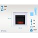 Chimenea eléctrica de suelo 2kW con mando a distancia Chimenea eléctrica de suelo 2kW con mando a distancia Blanco