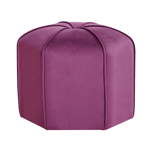 Pufe WISHEK Veludo Roxo 45 cm 45 cm 42 cm