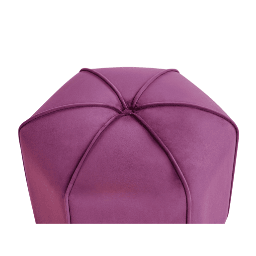 Pufe WISHEK Veludo Roxo 45 cm 45 cm 42 cm