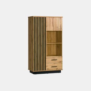 Móvel Auxiliar AMBIHOME MELO - Carvalho WotanPreto, C90xP40xA159cm