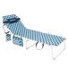 Aktive Tumbona plegable de playa reclinable en 4 posiciones Aktive Tumbona plegable de playa reclinable en 4 posiciones Azul