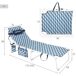 Aktive Tumbona plegable de playa reclinable en 4 posiciones Aktive Tumbona plegable de playa reclinable en 4 posiciones Azul