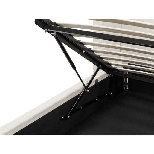 Cama baú Tecido MONESTIER 180 x 200 cm Branco creme