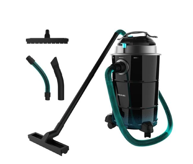 Cecotec aspirador de cenizas de 30l conga ash 6000 easy go home xl. 1500 w de potencia, poder de succión 21kpa